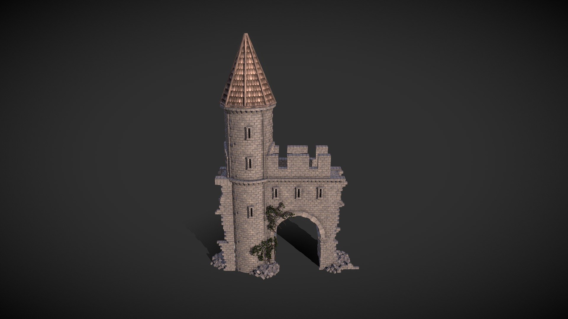 Old gate 3d model