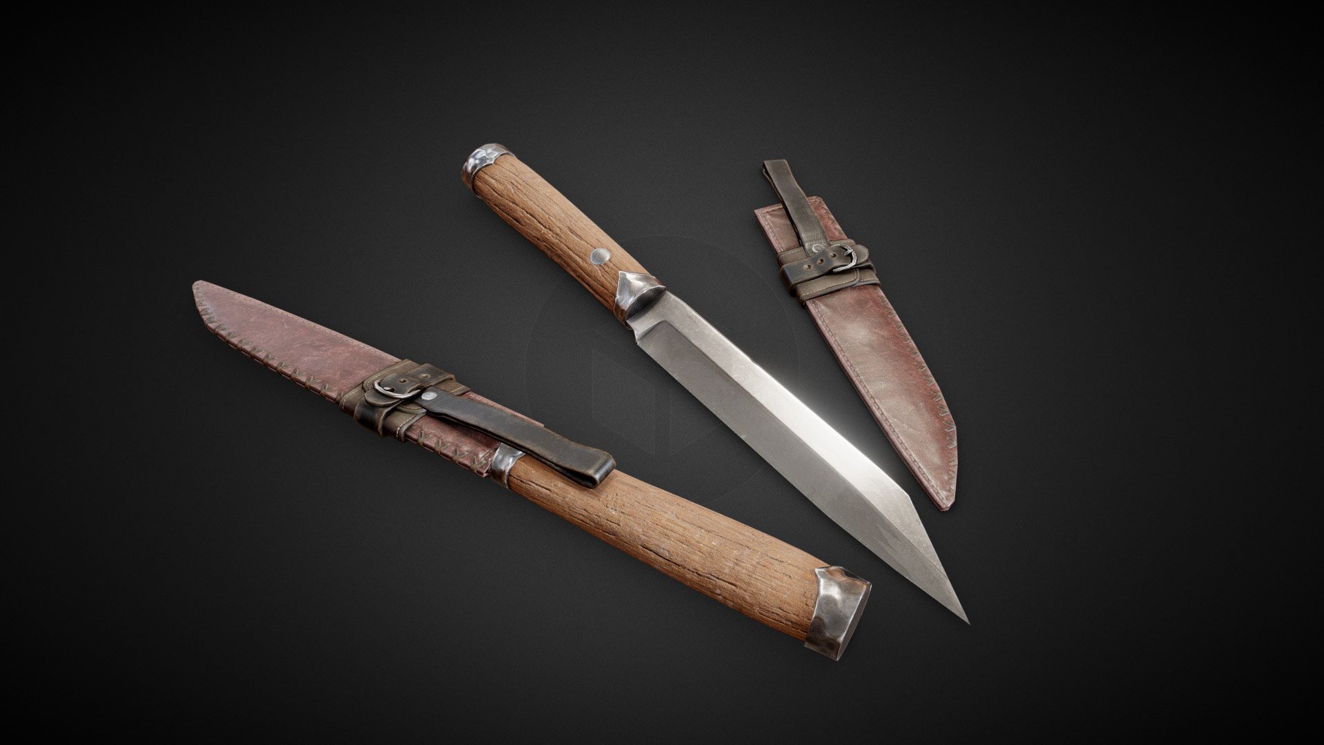 Medieval/Fantasy Knife 3d model