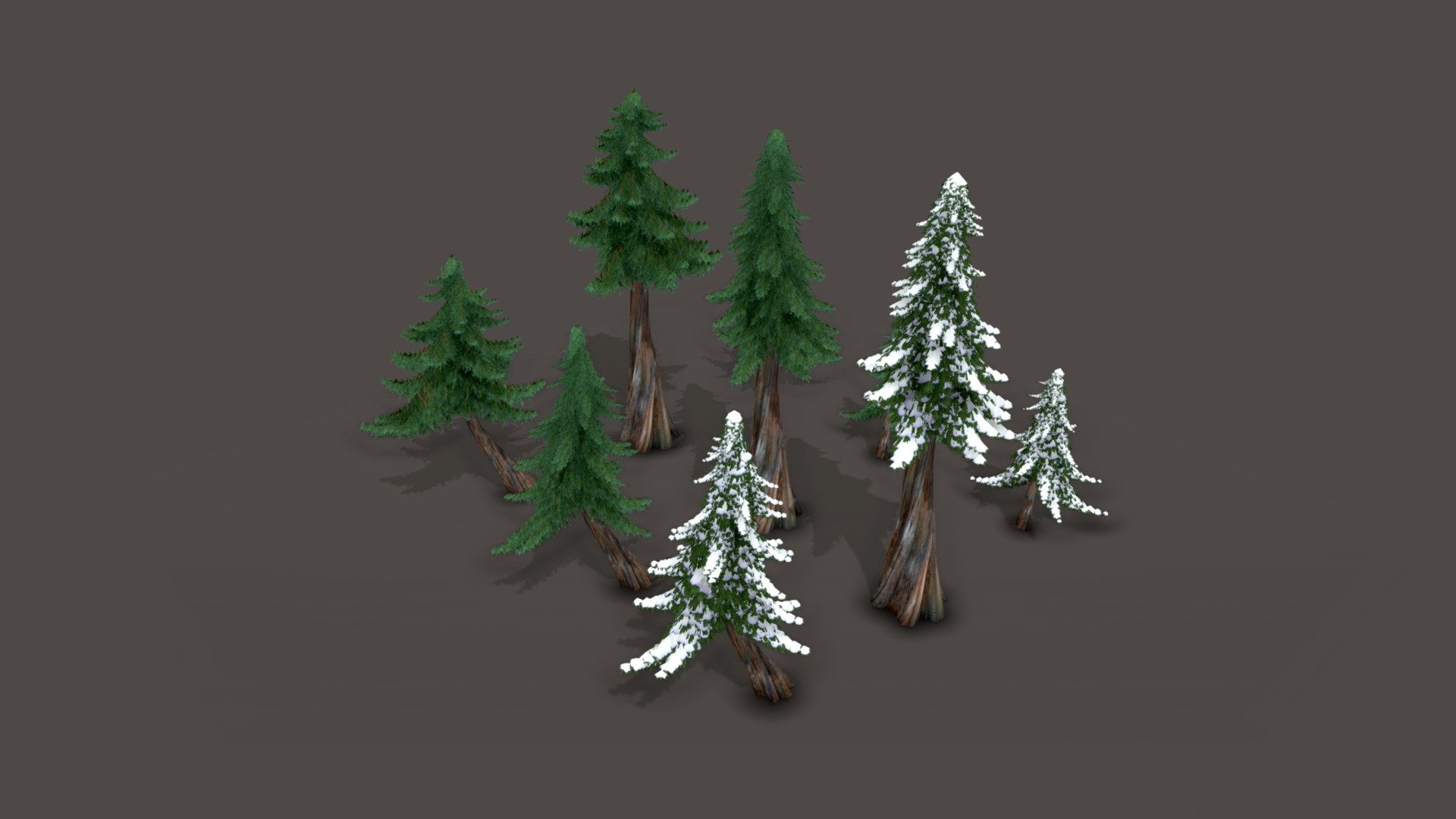 Tree Kit Game Ready 3d model