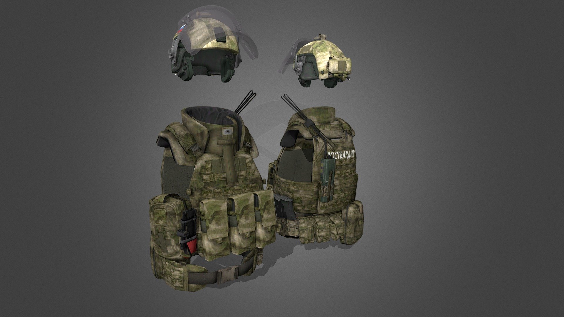 Armour Kit of Russian Special Forces Rosgvardiya 3d model