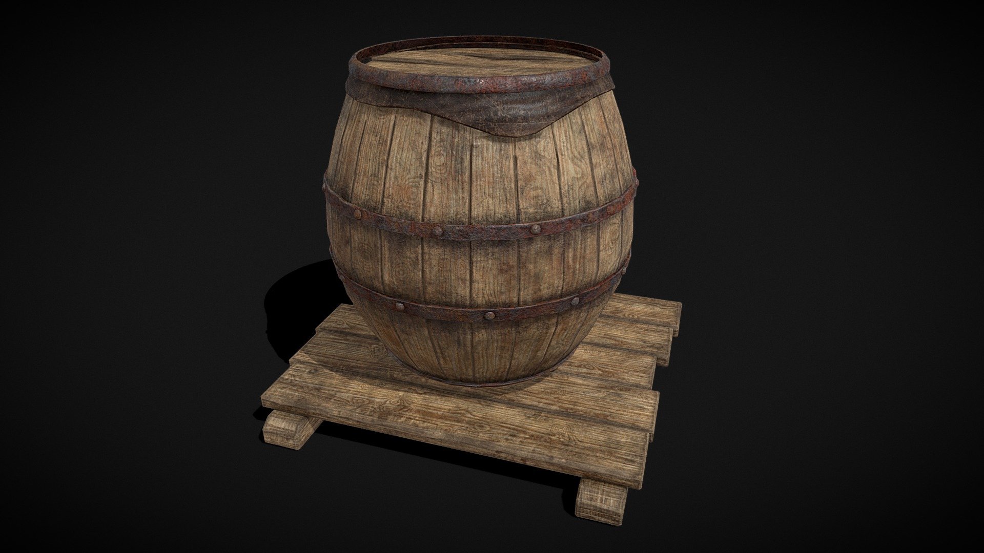 Gorda Wine Barrel 3d model