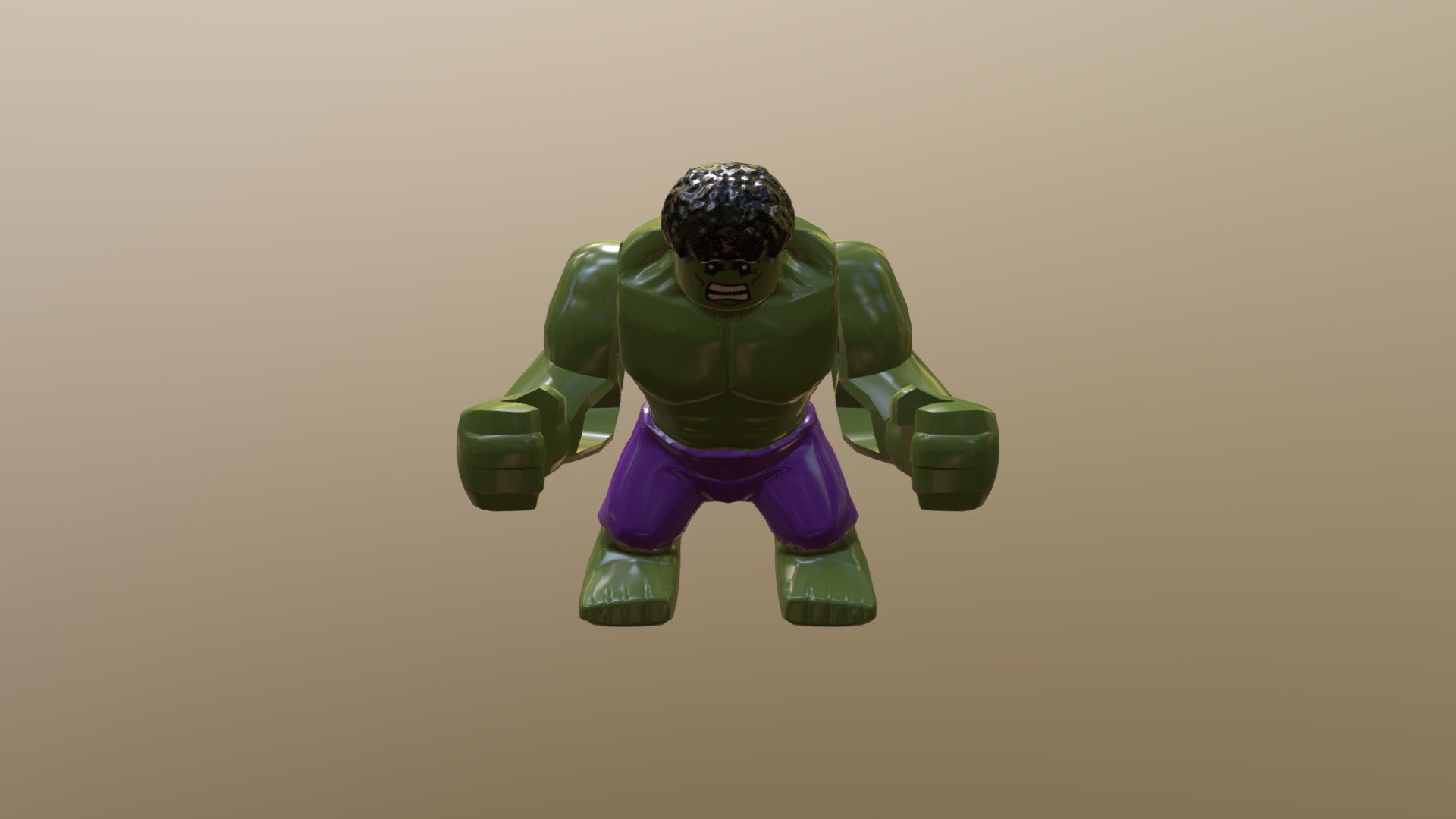 Lego Hulk 3d model