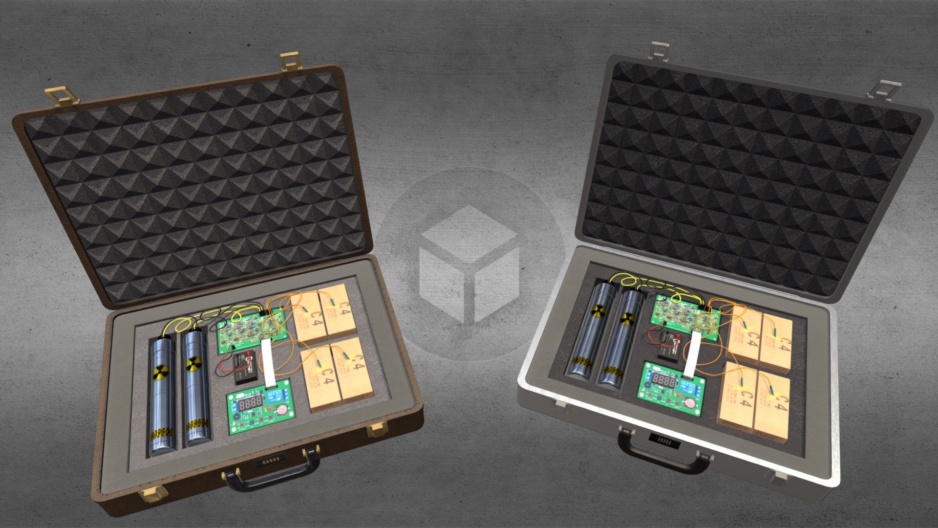 Suitcase Bomb 3d model