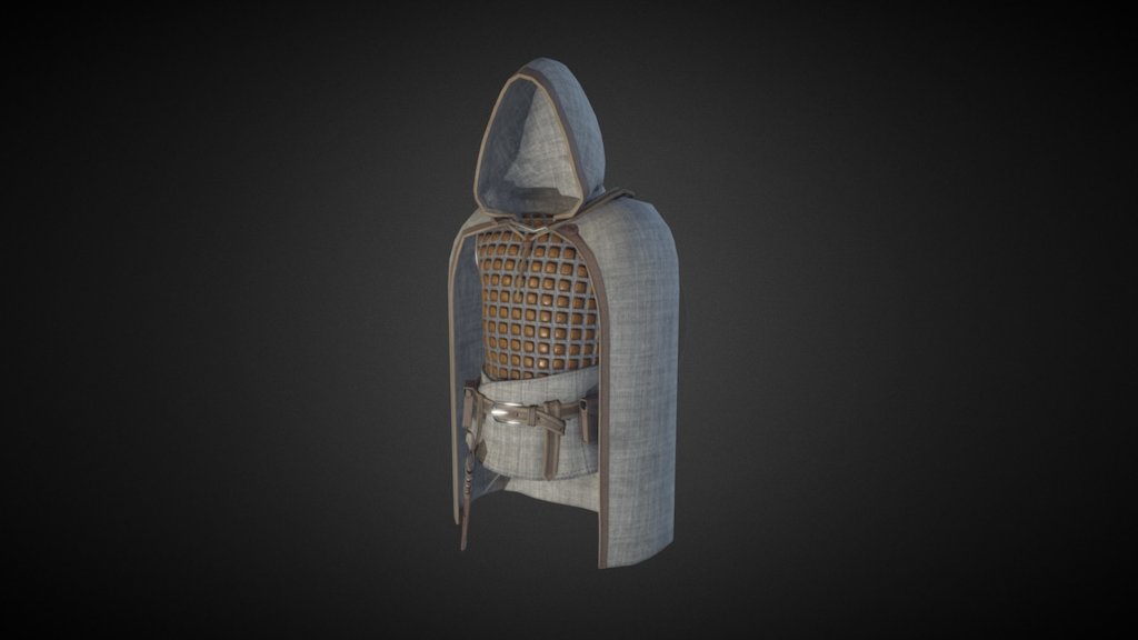 Light Armor with hood v2 3d model