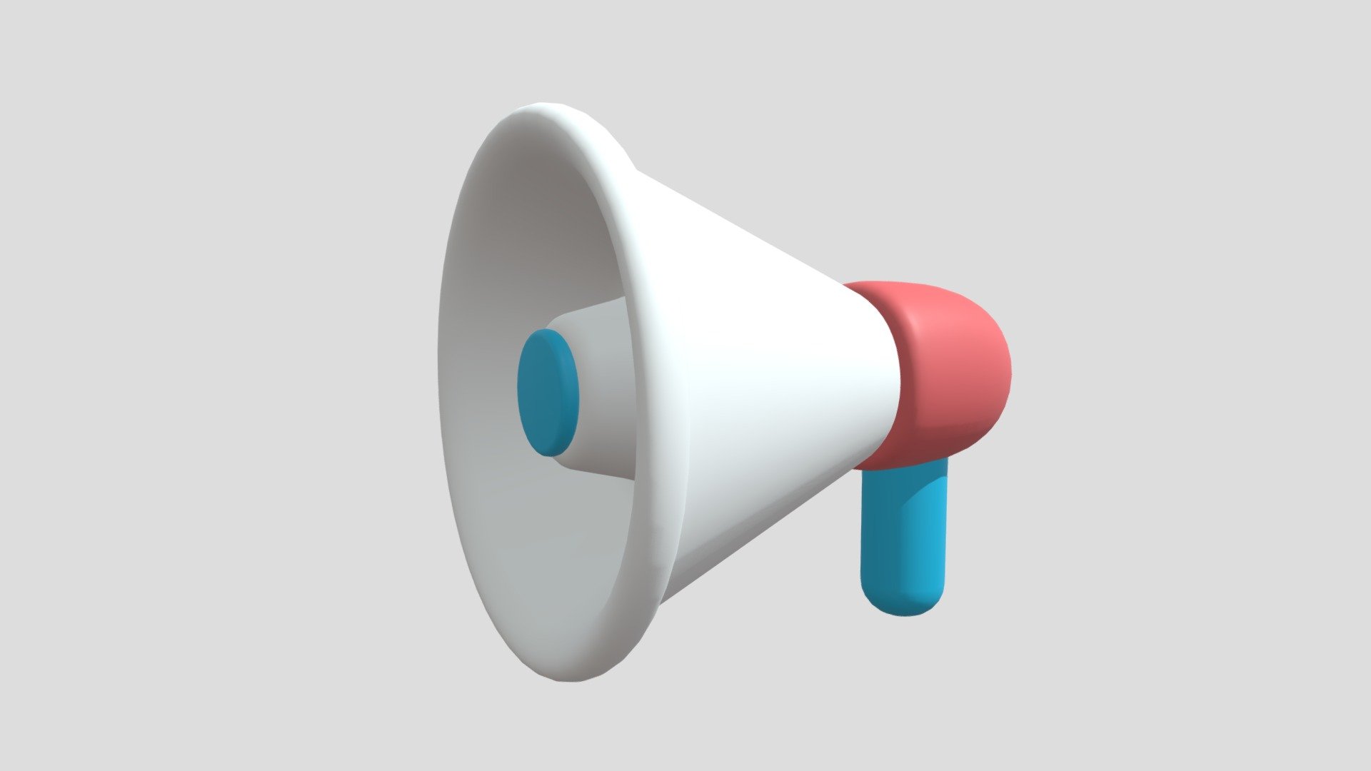 Cartoon Lovely Megaphone 1 3d model