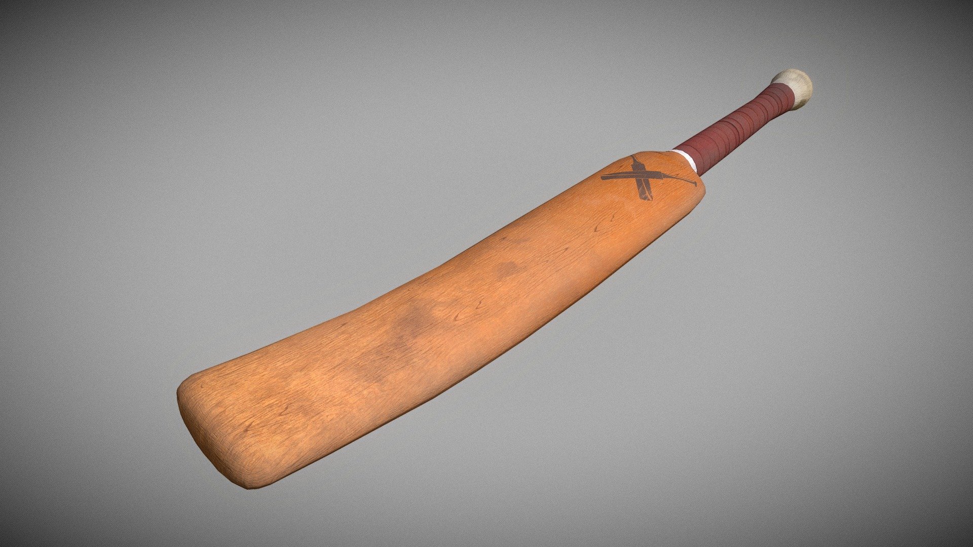 Cricket Bat Game Ready 3d model