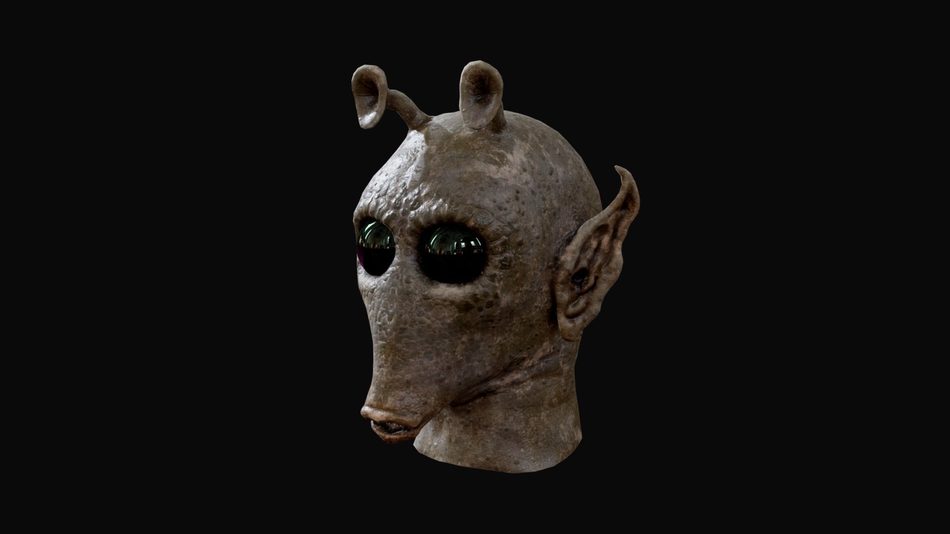 Star Wars Rodian character Head 3d model