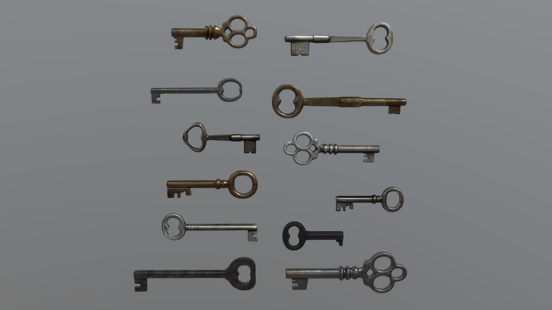 Old Keys Pack 3d model