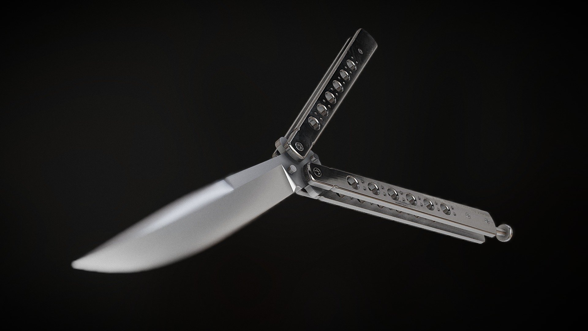 Classic Balisong Knife 3d model