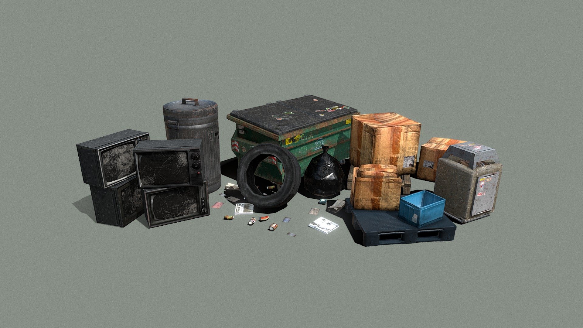 Urban Garbage 3d model