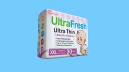 XXLarge UltraFresh Ultra Thin Taped Diaper