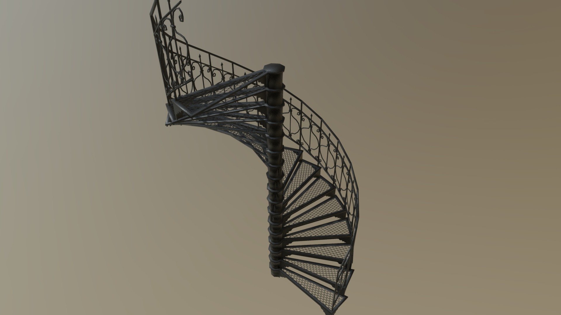 Round Stairs 3d model