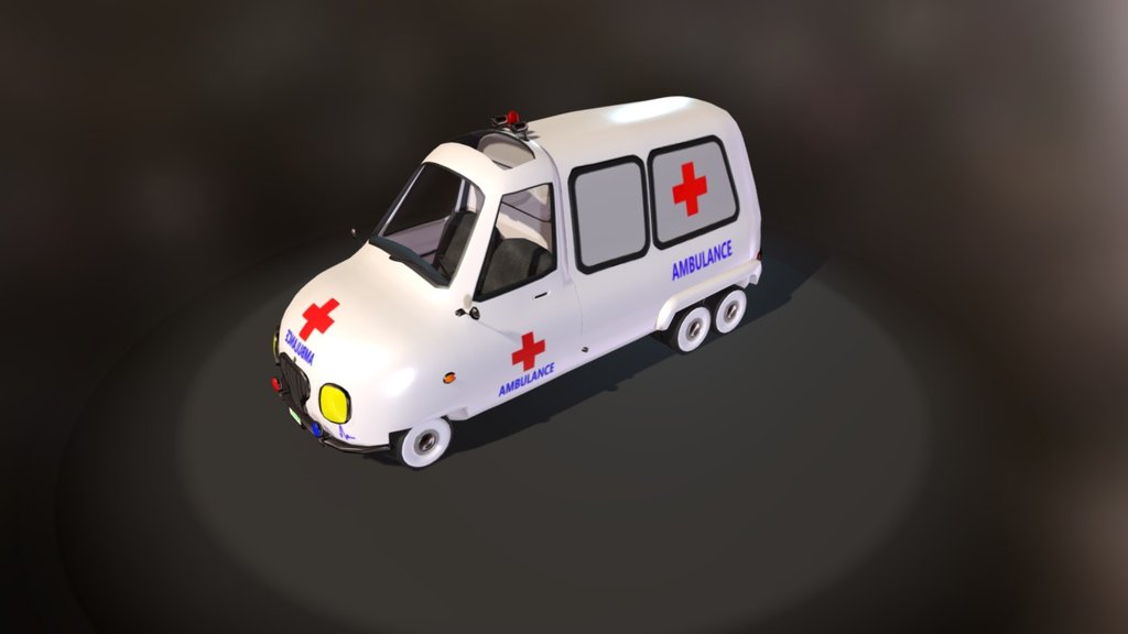 PickUp Ambulance Van 3d model