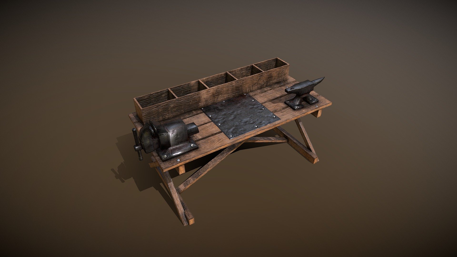 Post- Apo Crafting Table 3d model