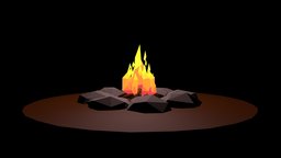 Low Poly Campfire