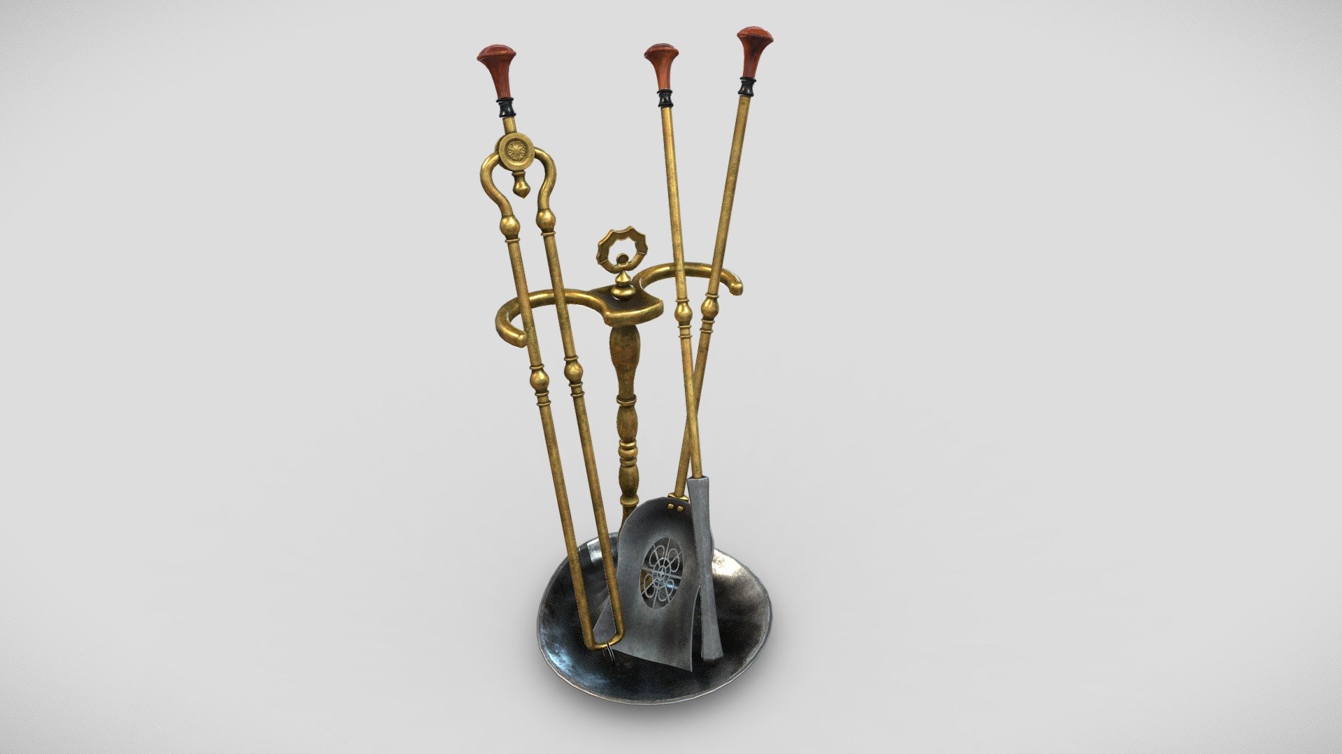 Fireplace tools 3d model