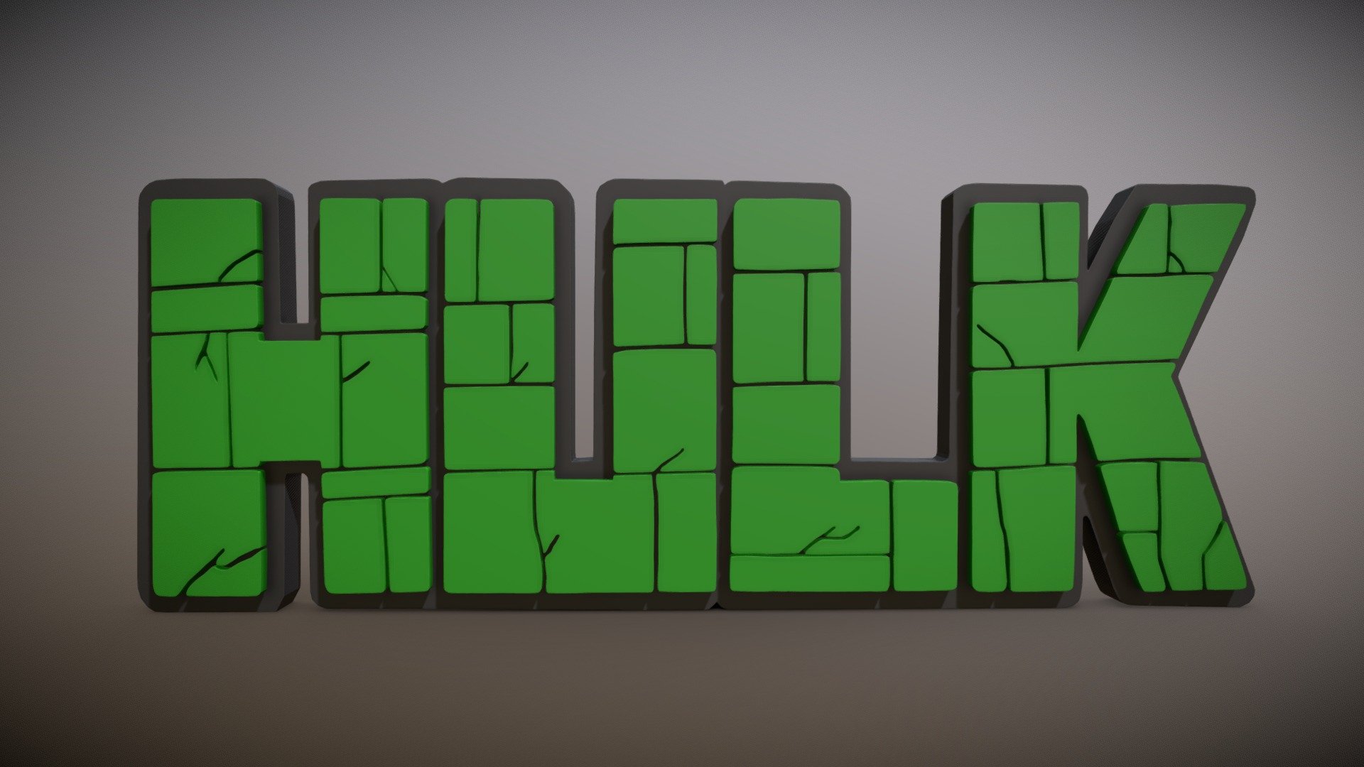 Hulk Logo 3d model