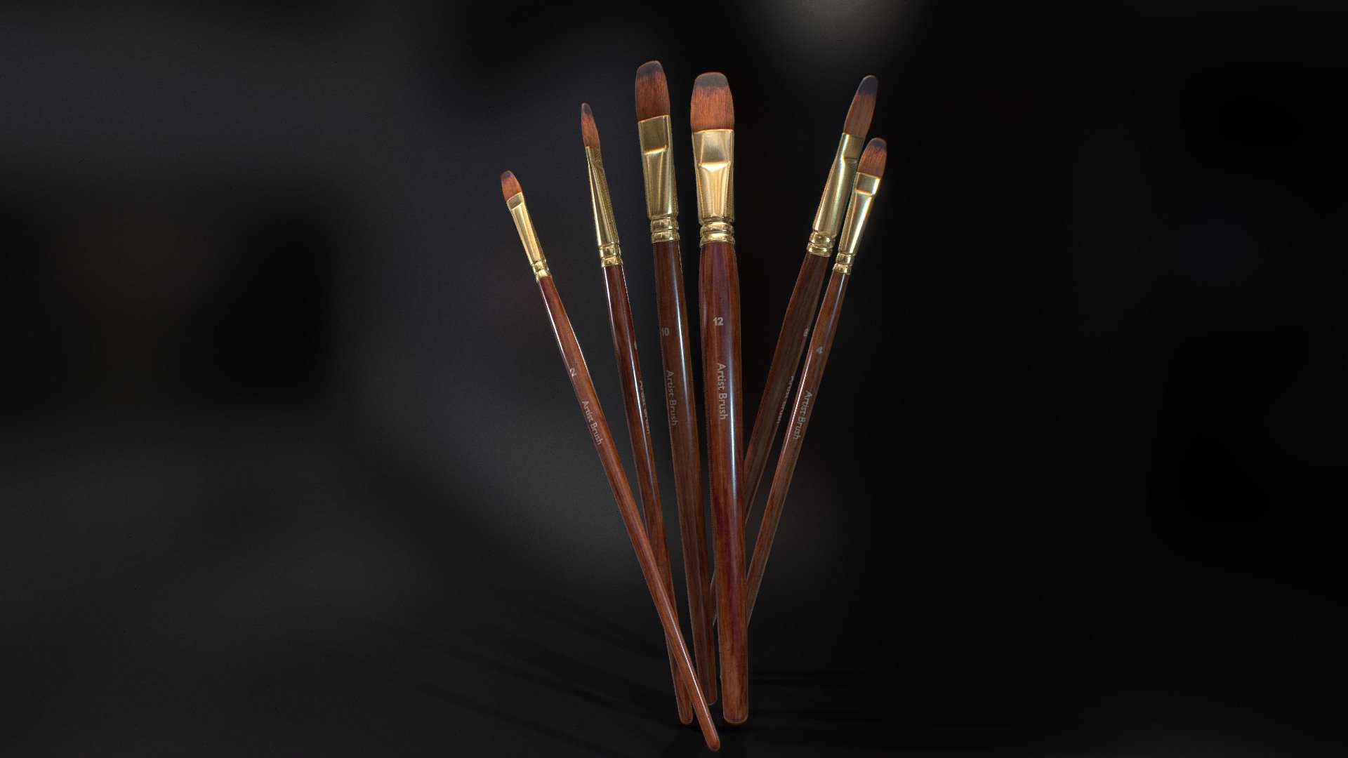 Brush set 3d model