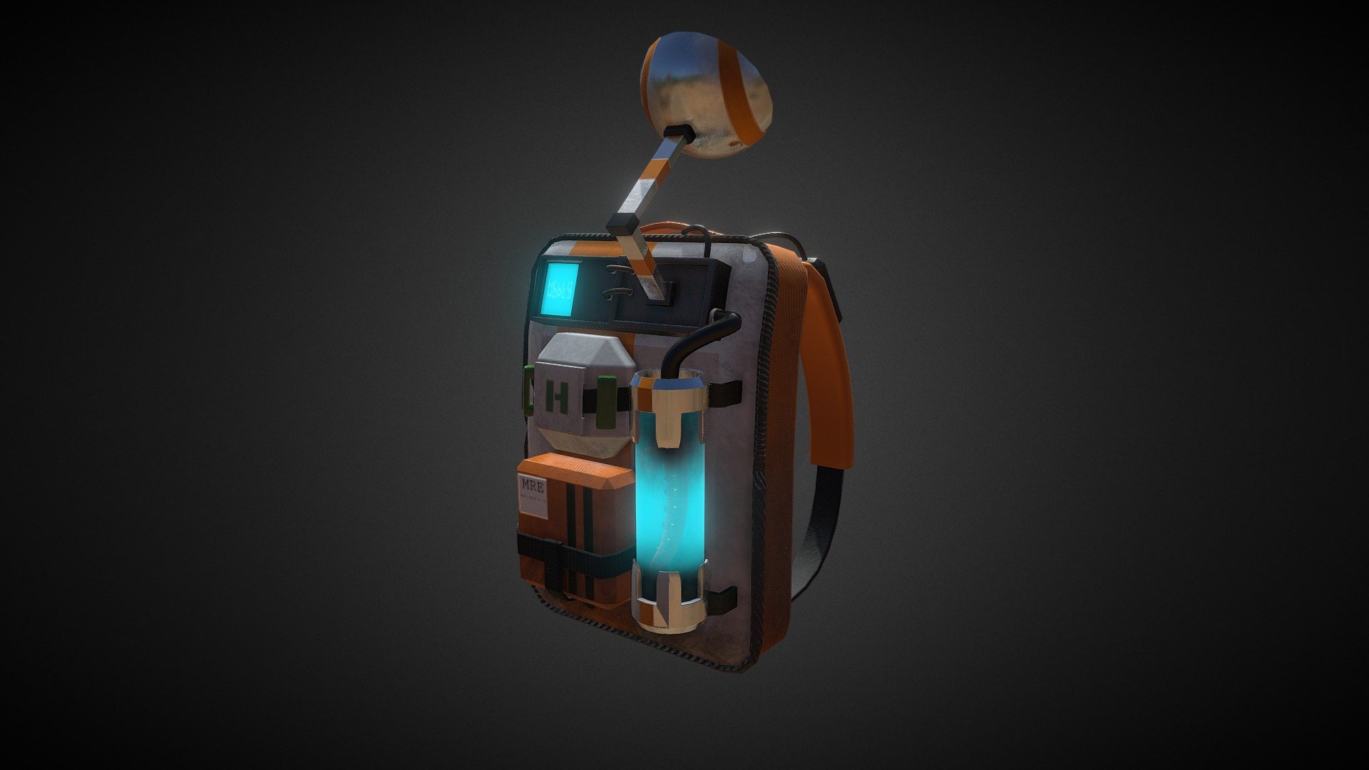 Scifi Scout Backpack 3d model