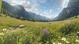 HDRI Meadow Landscape Panoramas Megapack