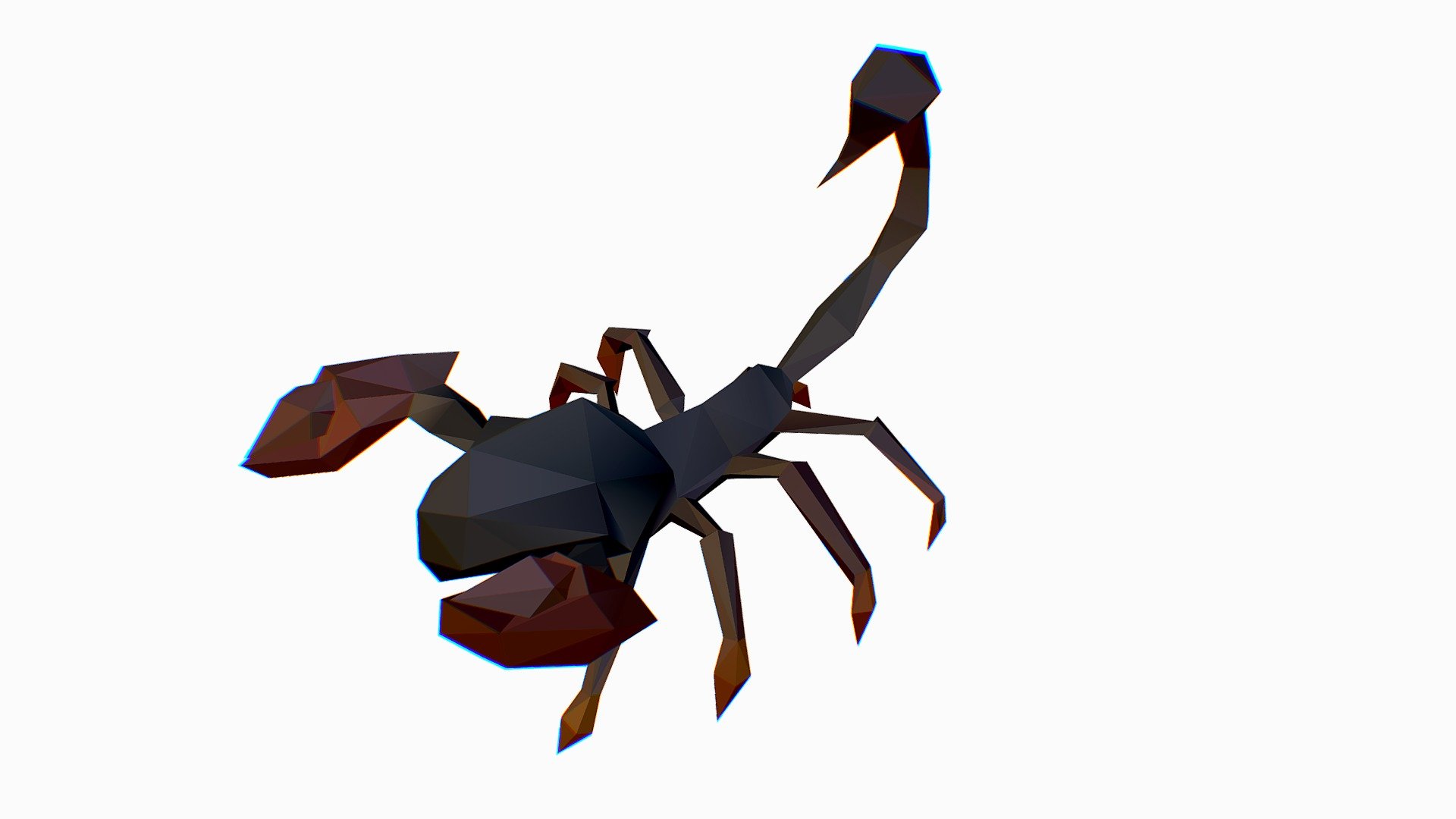 Animated Scorpion Lowpoly Art Style 3d model