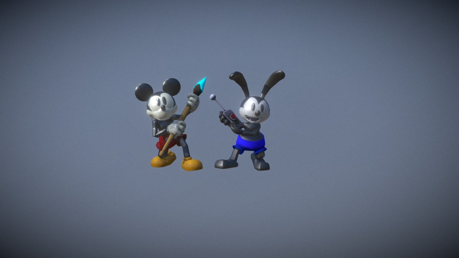 Epic Mickey models test 3d model