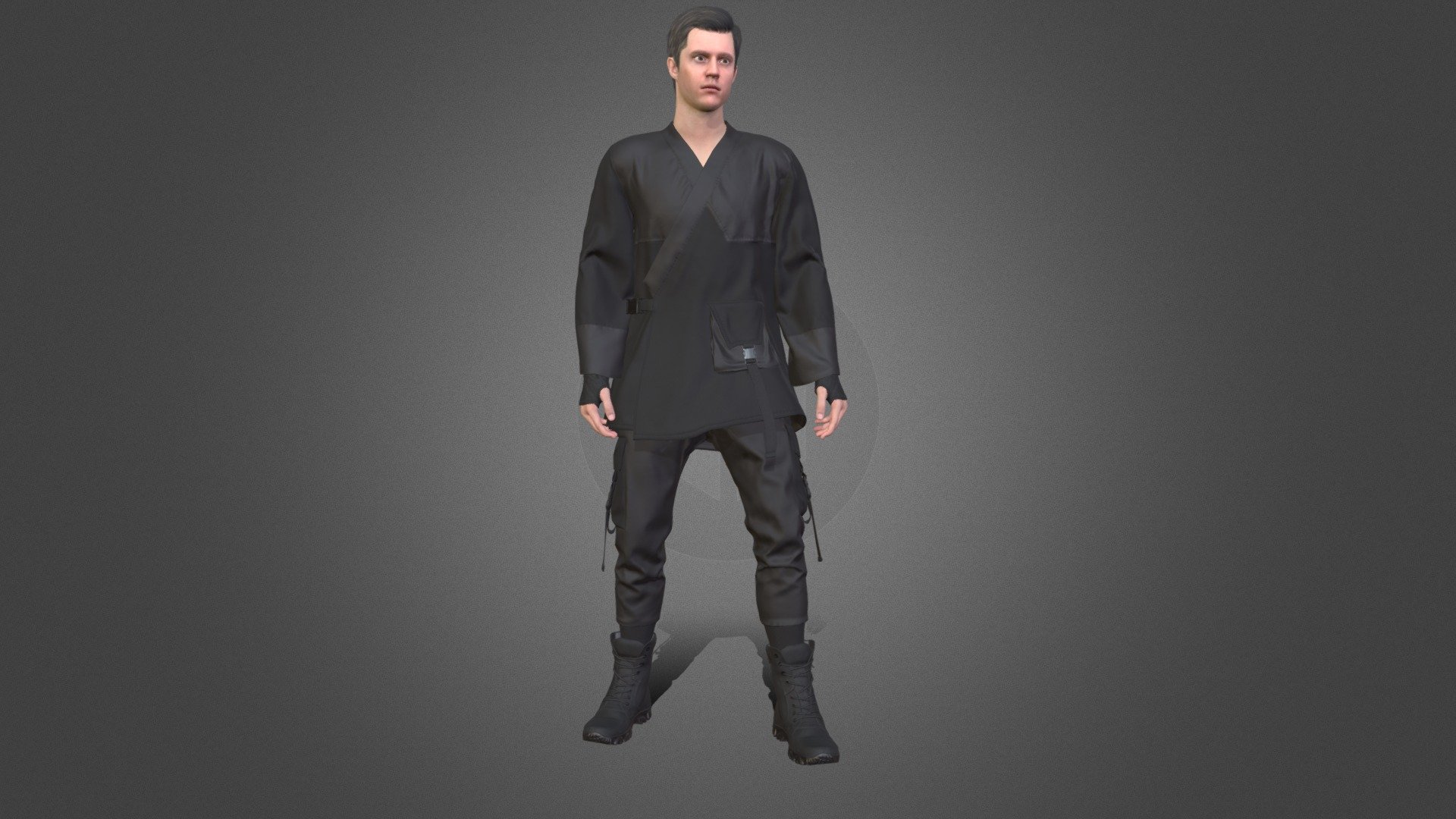 Man in Military Outfit 6 3d model