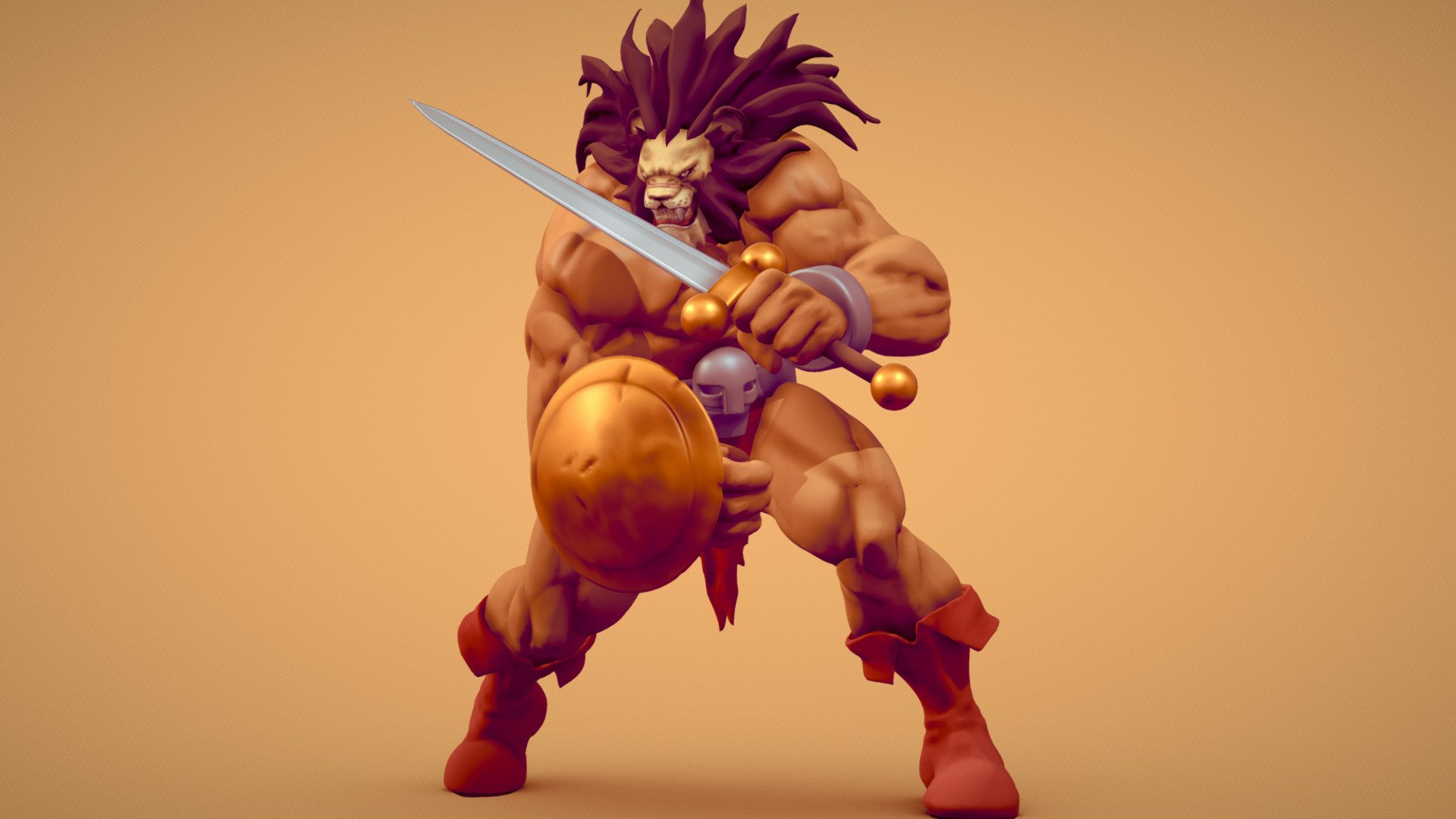 Leo the Lion Barbarian 3d model