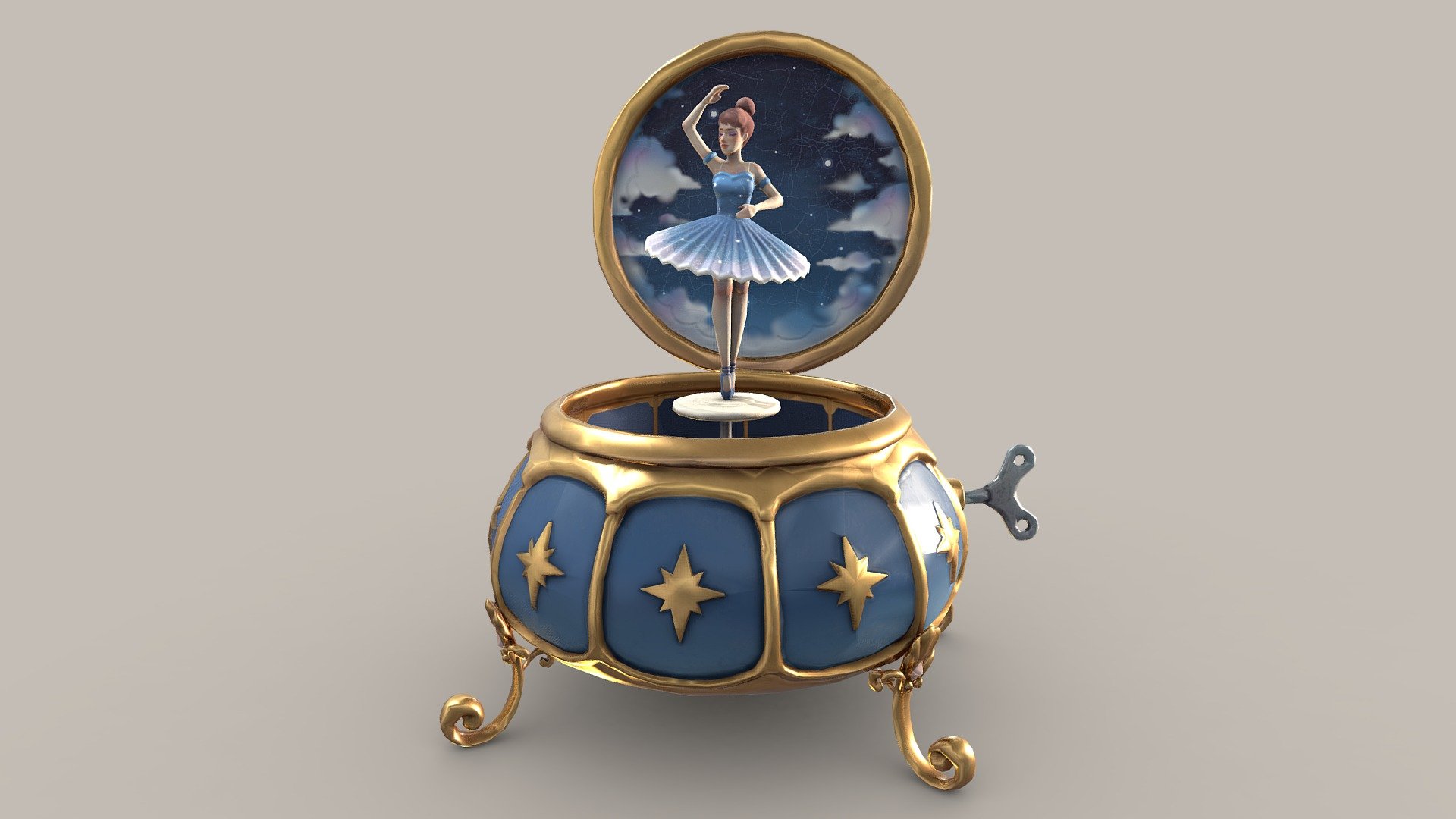 Ornate Music Box 3d model