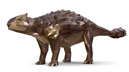 Dinosaur Ankylo Lowpoly Art Style Animal