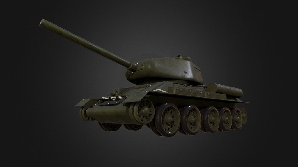 T34 85 WIP 3d model