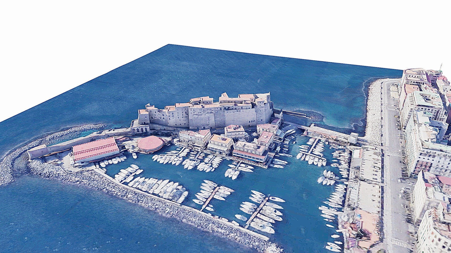 Castel dellOvo,castle,napoli,scan,map 3d model