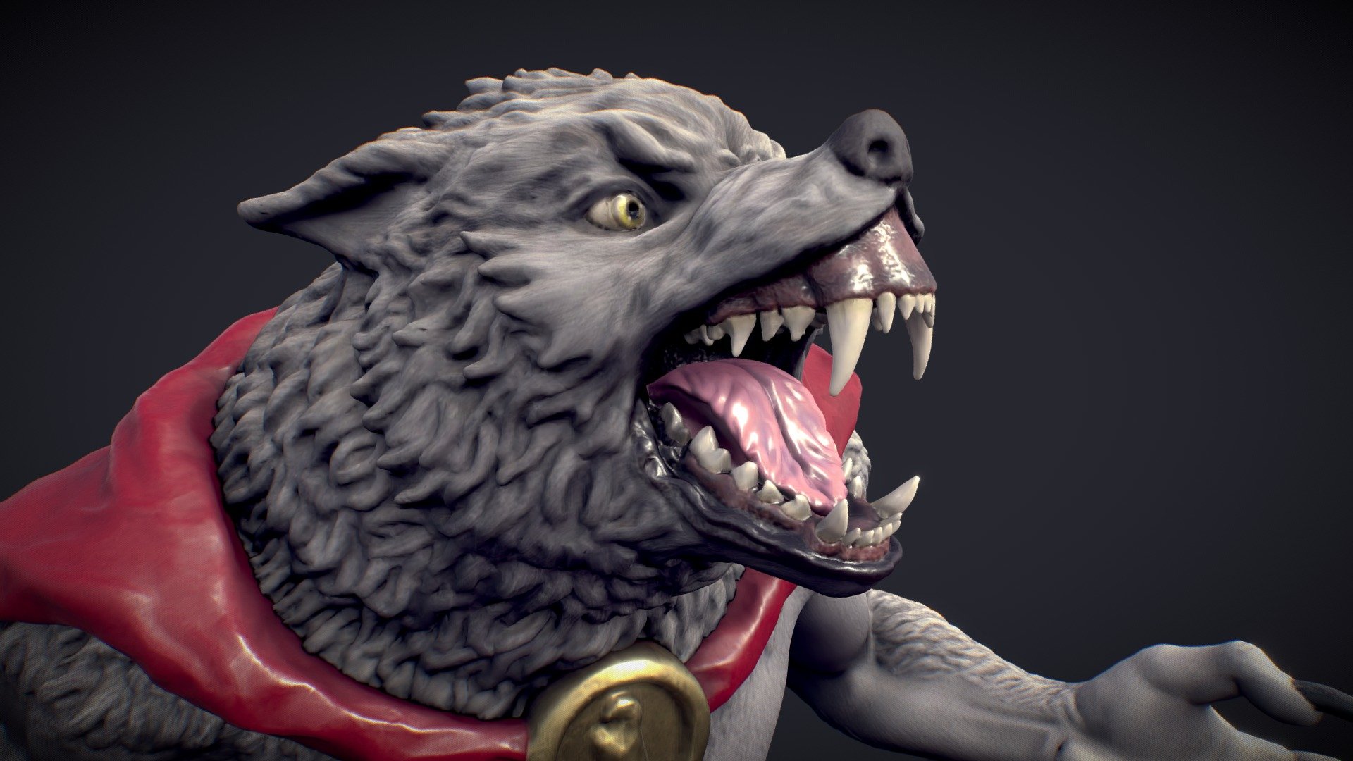 Lycaon | Werewolf Miniature for 3d printing. 3d model