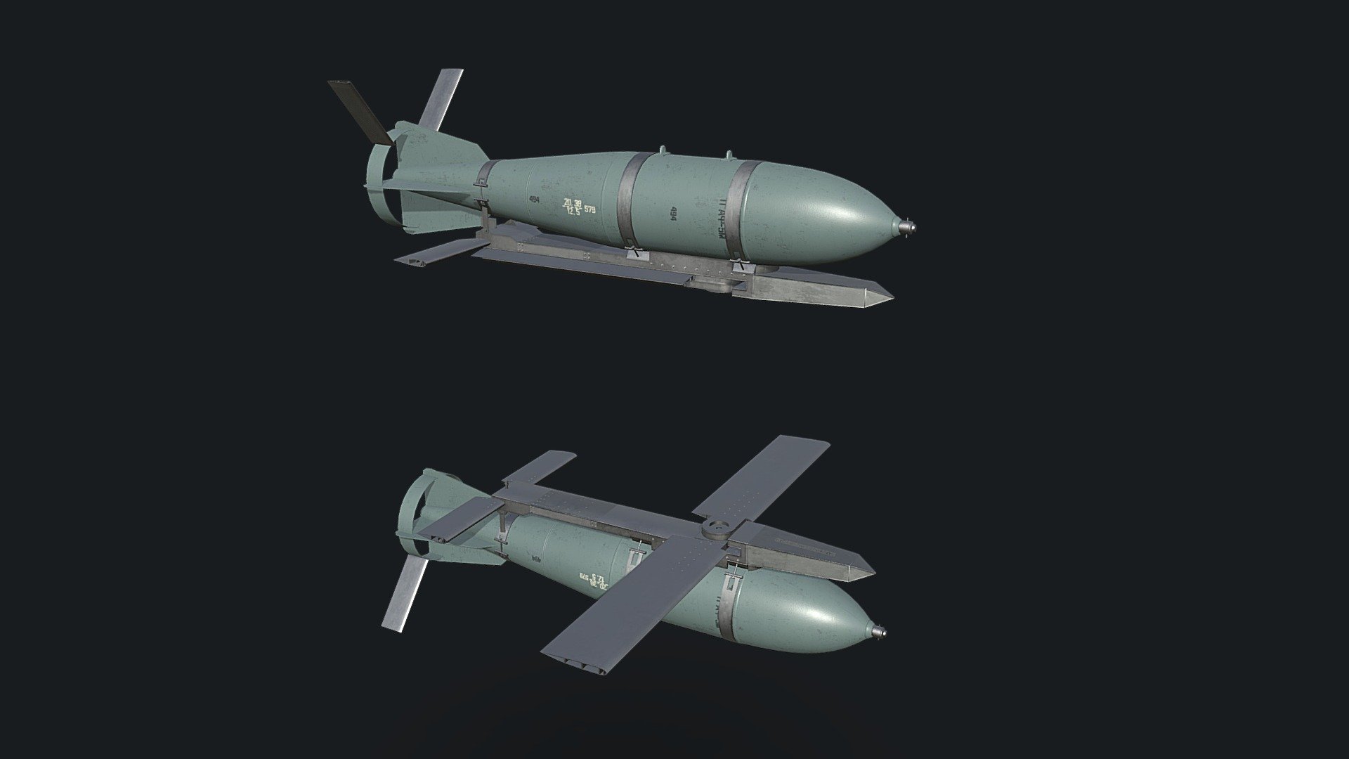 UMPK FAB-500 guided bomb 3d model