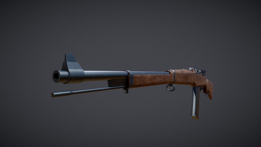 Selbstlader M1916 Low Poly 3d model