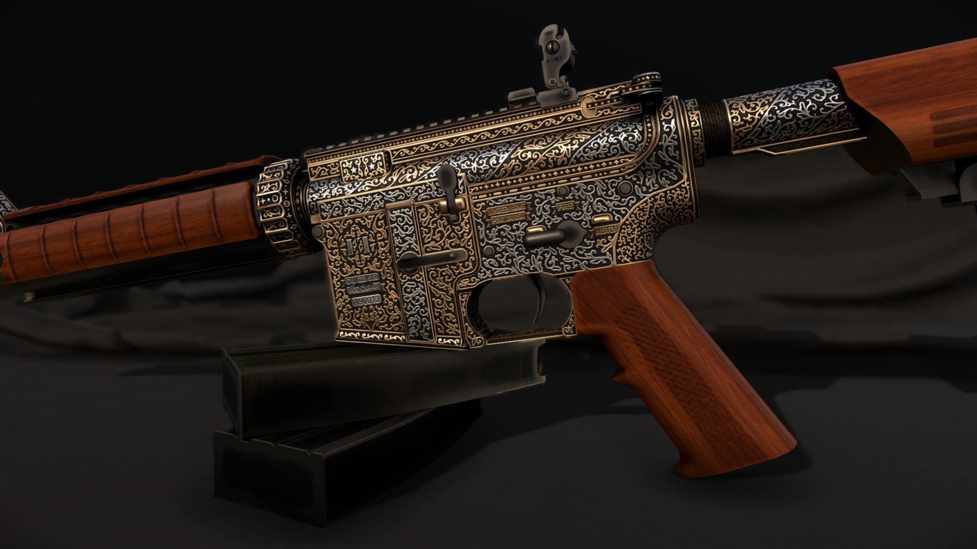 M4A4 3d model