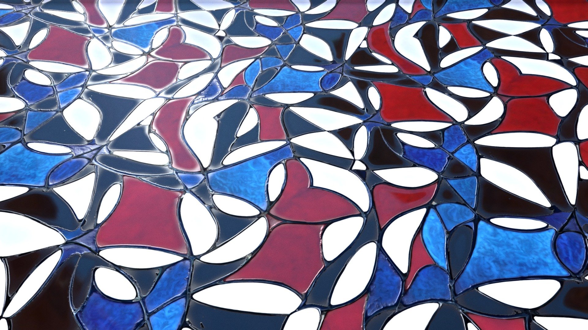 3-colour stained glass texture 3d model