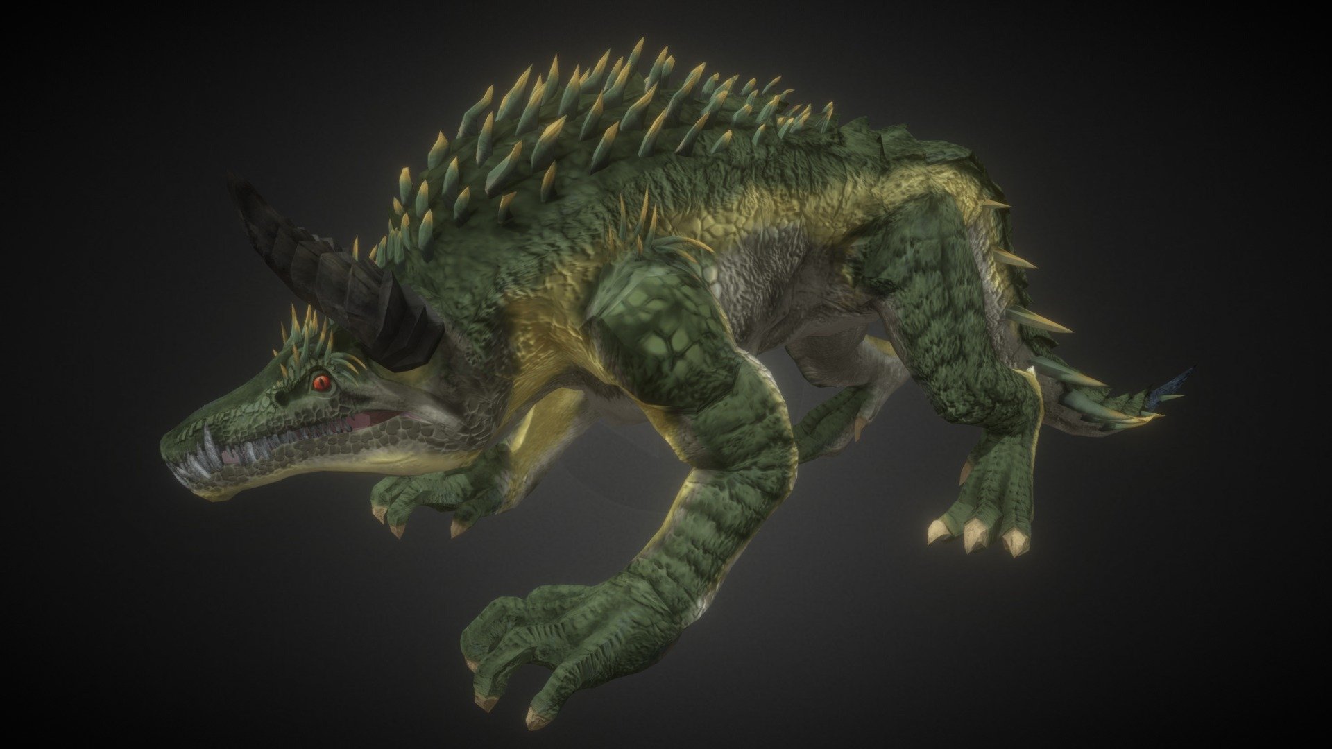 Gran Draco Bosque 3d model