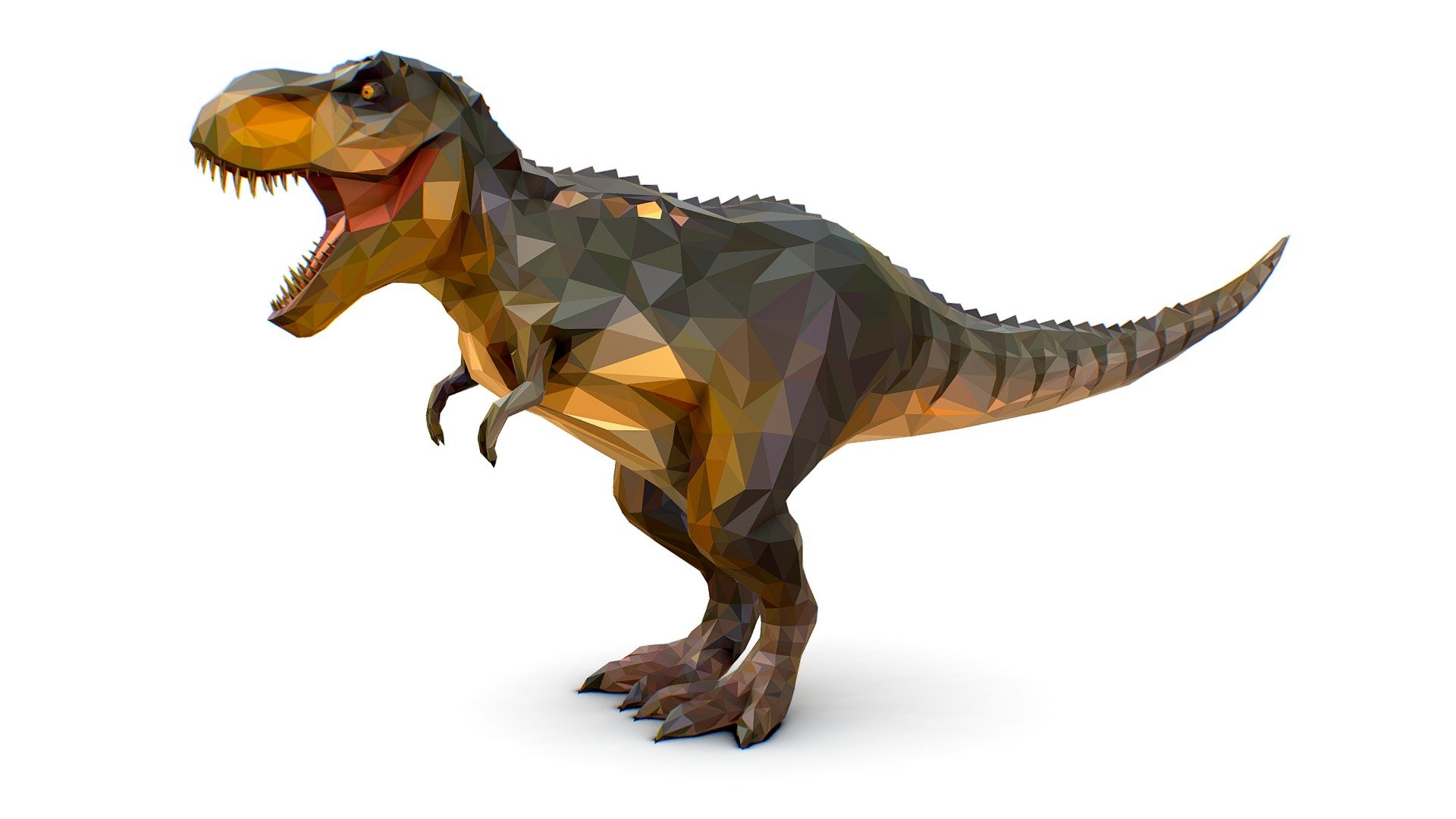 Dinosaur T- Rex Lowpoly Art Style animal 3d model