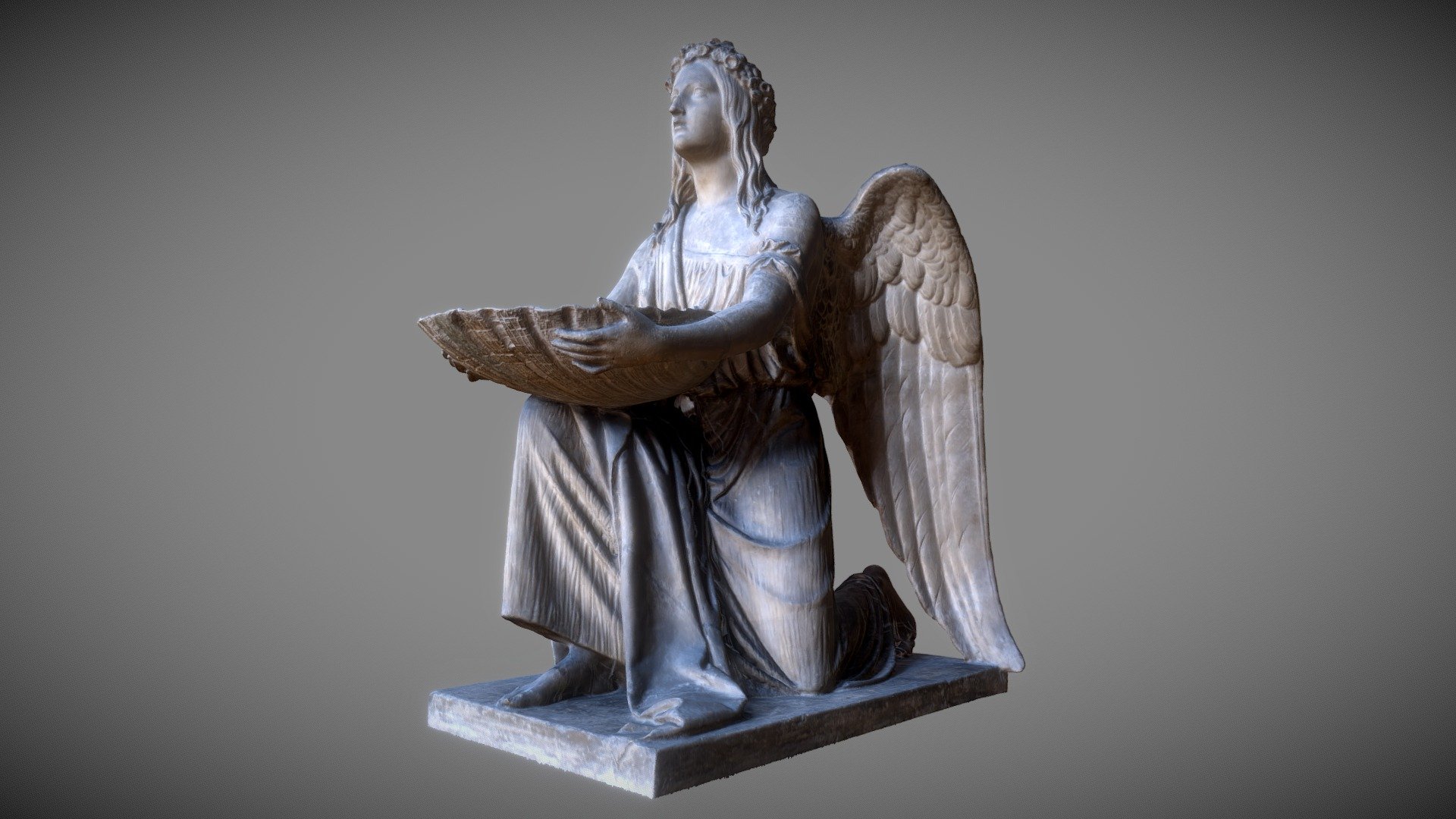 Baptismal Angel kneeling 3d model