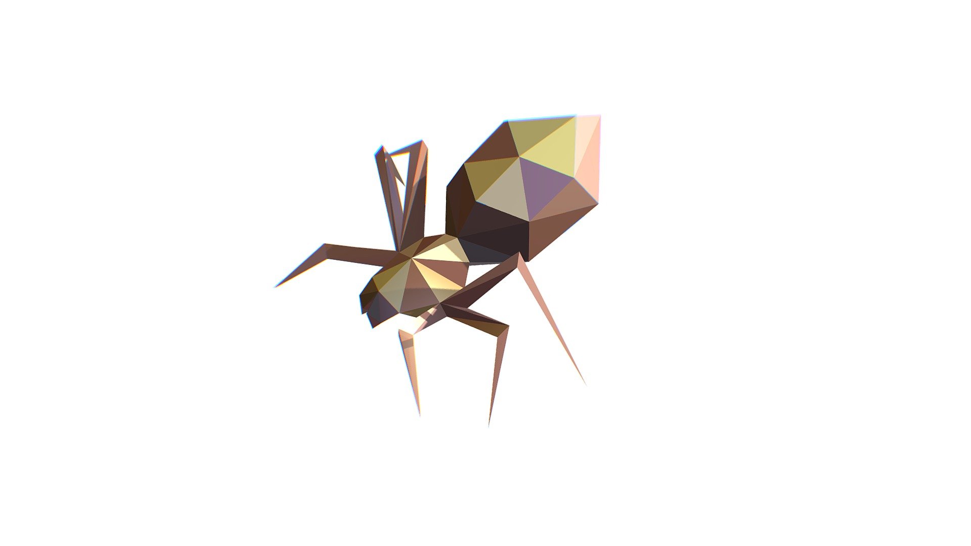 Animated Spider LowPoly Art Insect 3d model