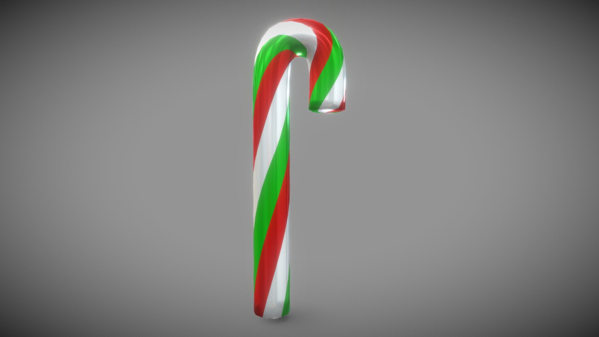 Candy Cane (tricolor) 3d model