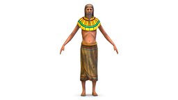 Skinny Old Man Headband Egyptian Style Necklace