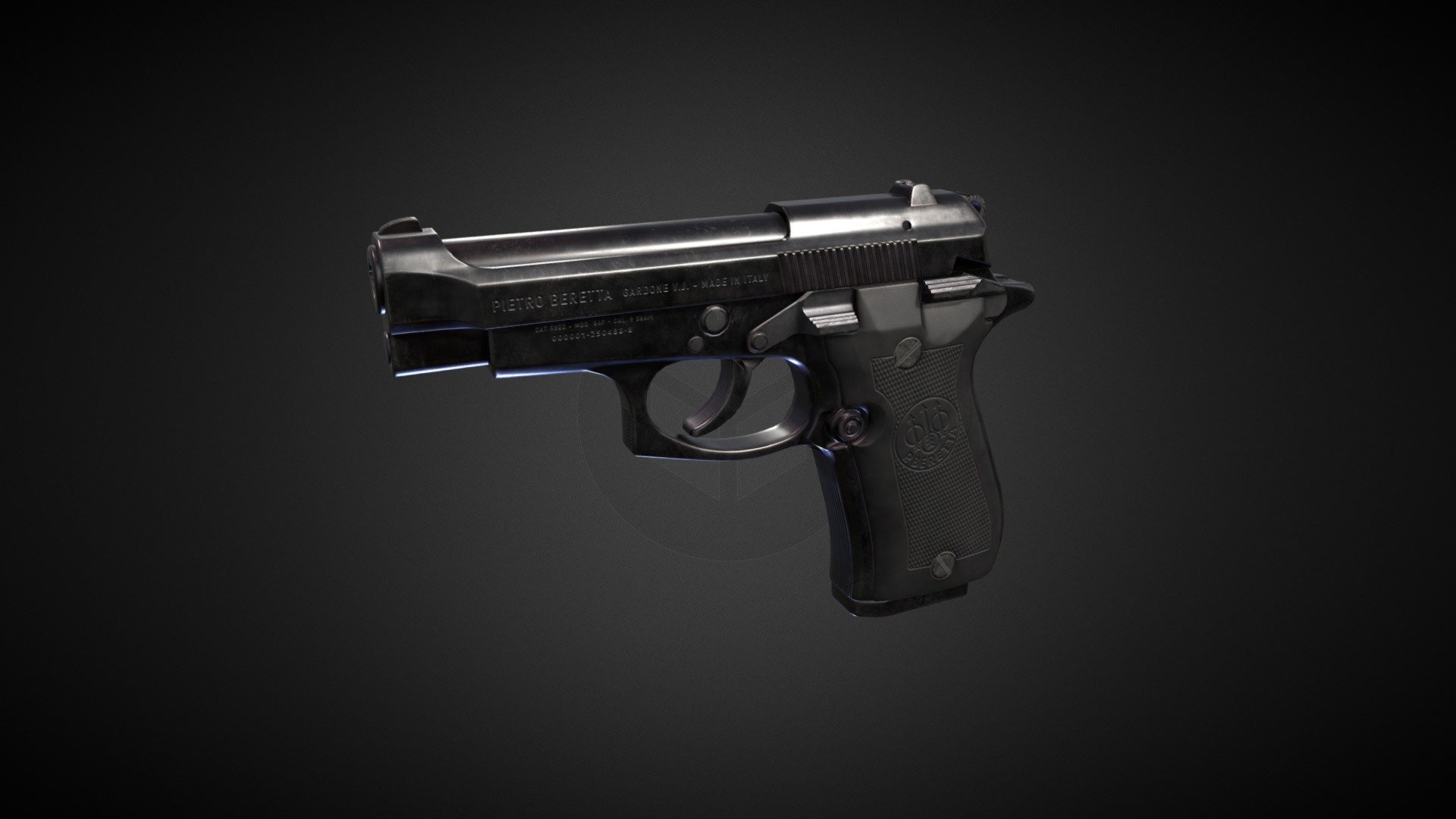 Beretta 84fs Cheetah 3d model