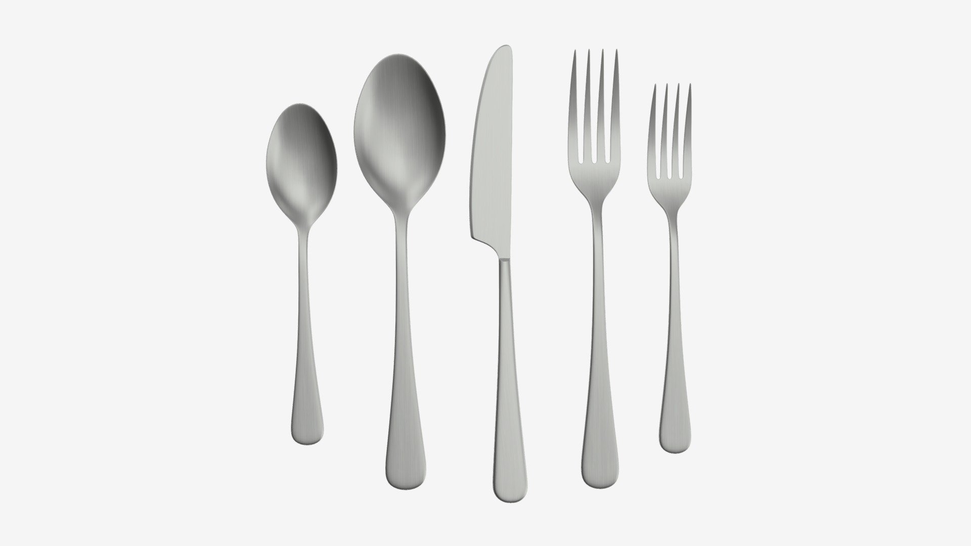 Flatware set 03 3d model