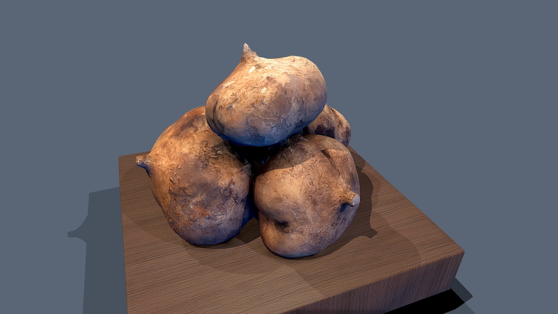 exotic fruit jicama root fruta raiz comida food 3d model