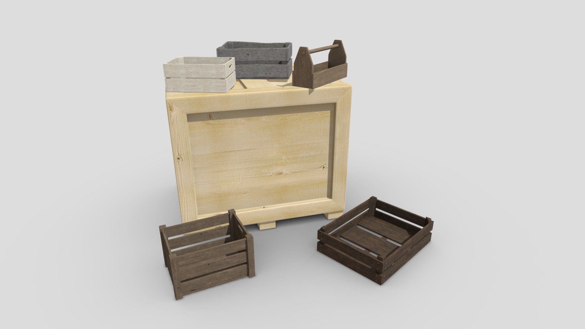 Crate Pack 3d model