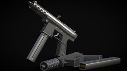 Lowpoly TEC-9