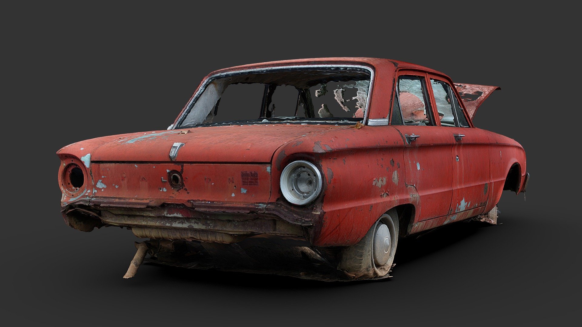 Little Red Car (Free Raw Scan) 3d model