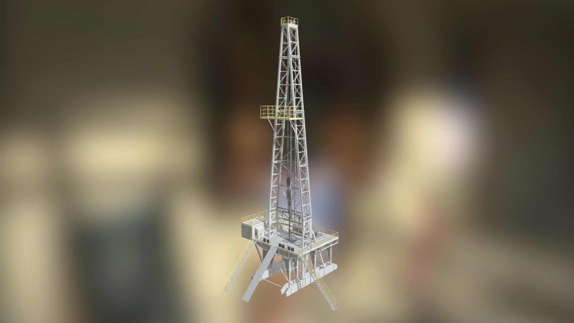 Drilling platform 3d model